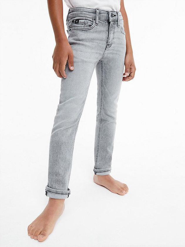 Calvin Klein USA Mid Rise Slim Boys Jeans Grey 7612548-TA